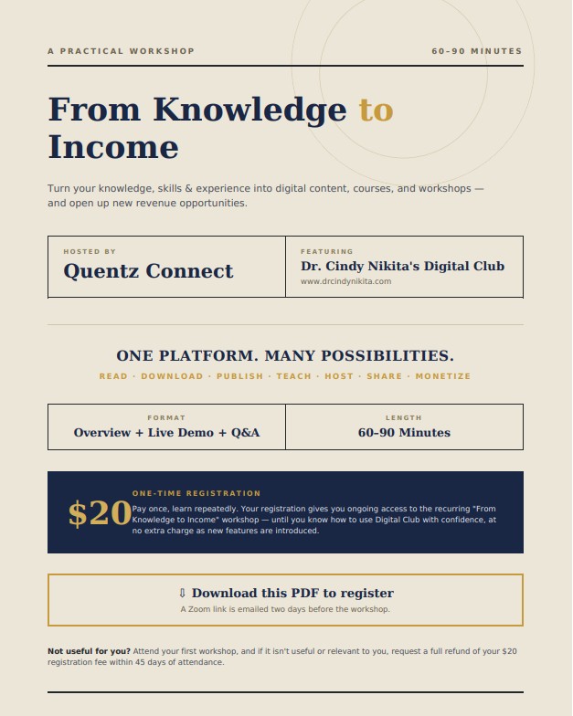 From Knowledge to Income cover
