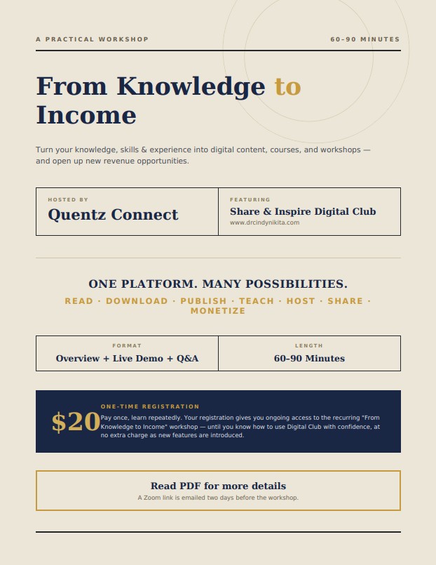 From Knowledge to Income cover