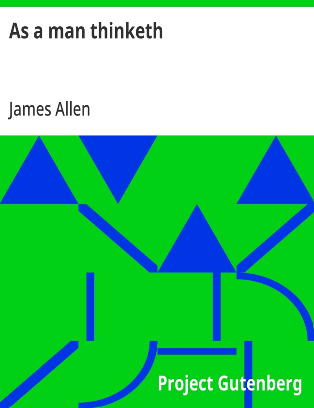 AS A MAN THINKETH cover