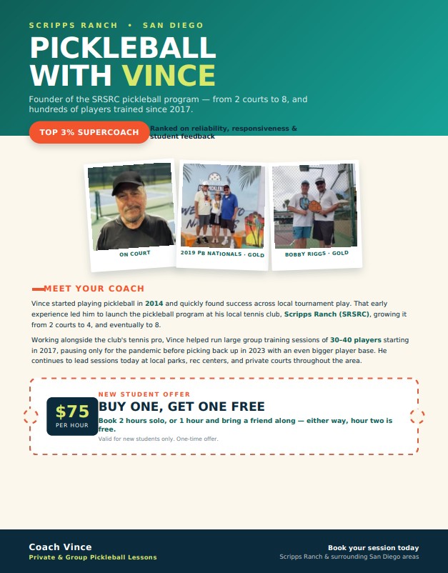 Pickleball with Vince cover